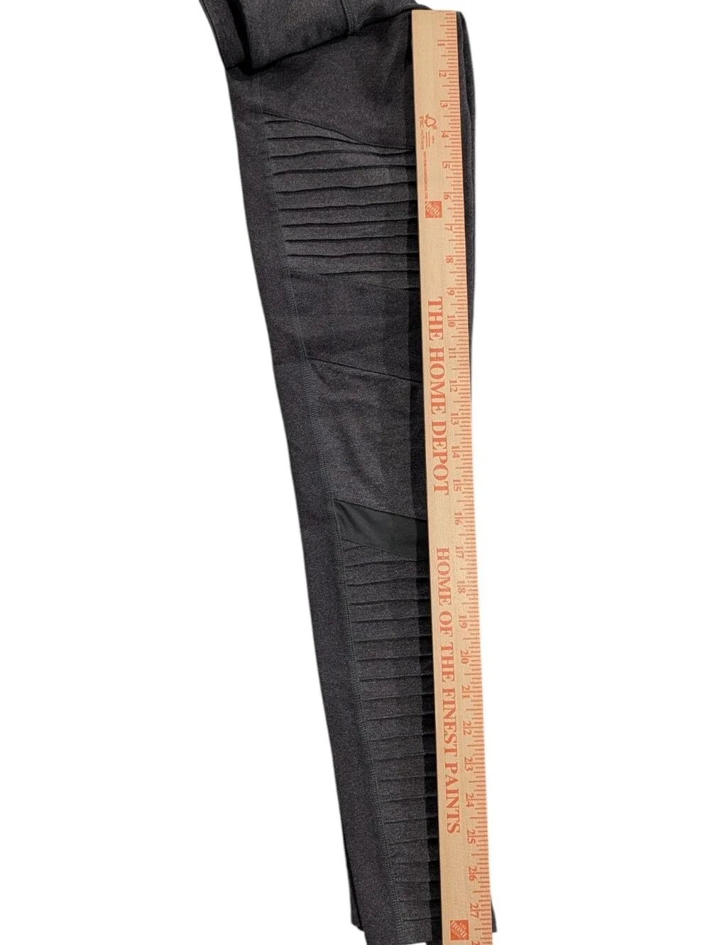 Alo Yoga Womens Medium M Gray Heather Moto Ribbed Mesh High Waist Leggings Yoga